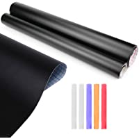 Inntek Pizarra Pegatina Adhesiva- Papel de Pizarra Adhesivo- Pegatina Pizarra Extraíble，Vinilo Pizarra Negra 43CMx3M…